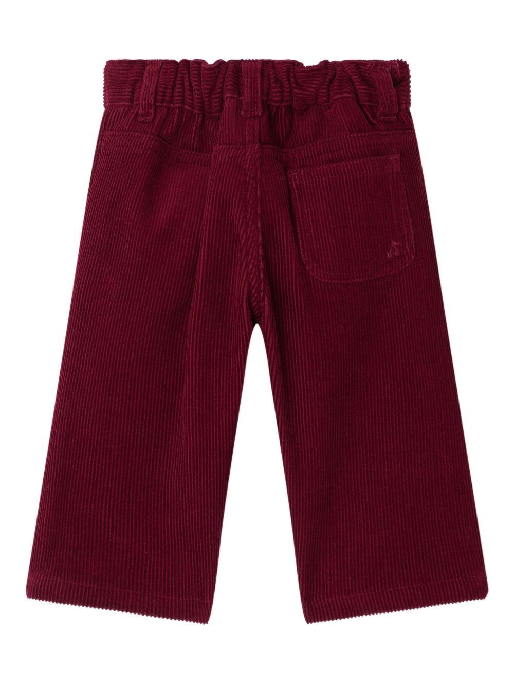 Pantaloni Bellino per neonata Bonpoint rossi con tasche applicate - Rubino Kids