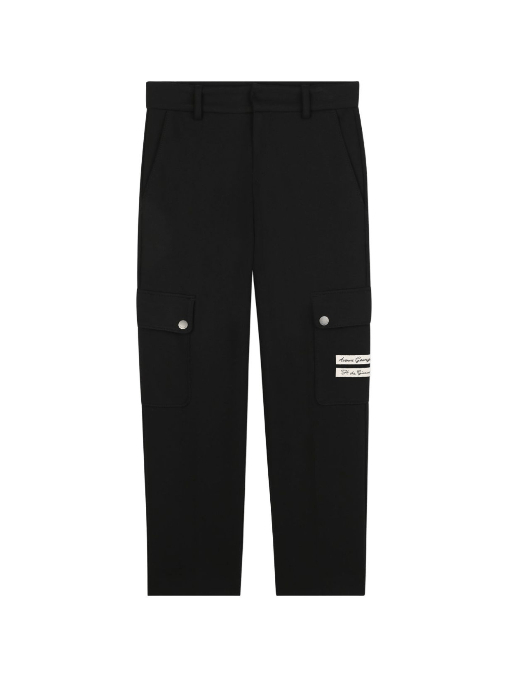 Pantaloni cargo Givenchy Kids nero con applicazione con logo - Rubino Kids
