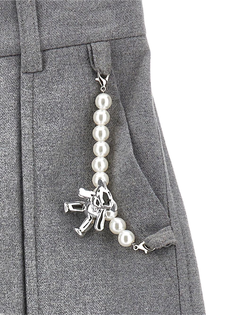 Pantaloni cargo per bambina Monnalisa grigi con due tasche laterali - Rubino Kids