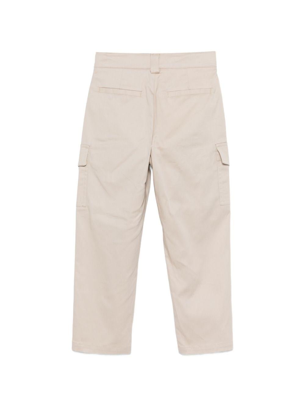 Pantaloni cargo per bambino Balmain Kids beige con bottoni color oro - Rubino Kids