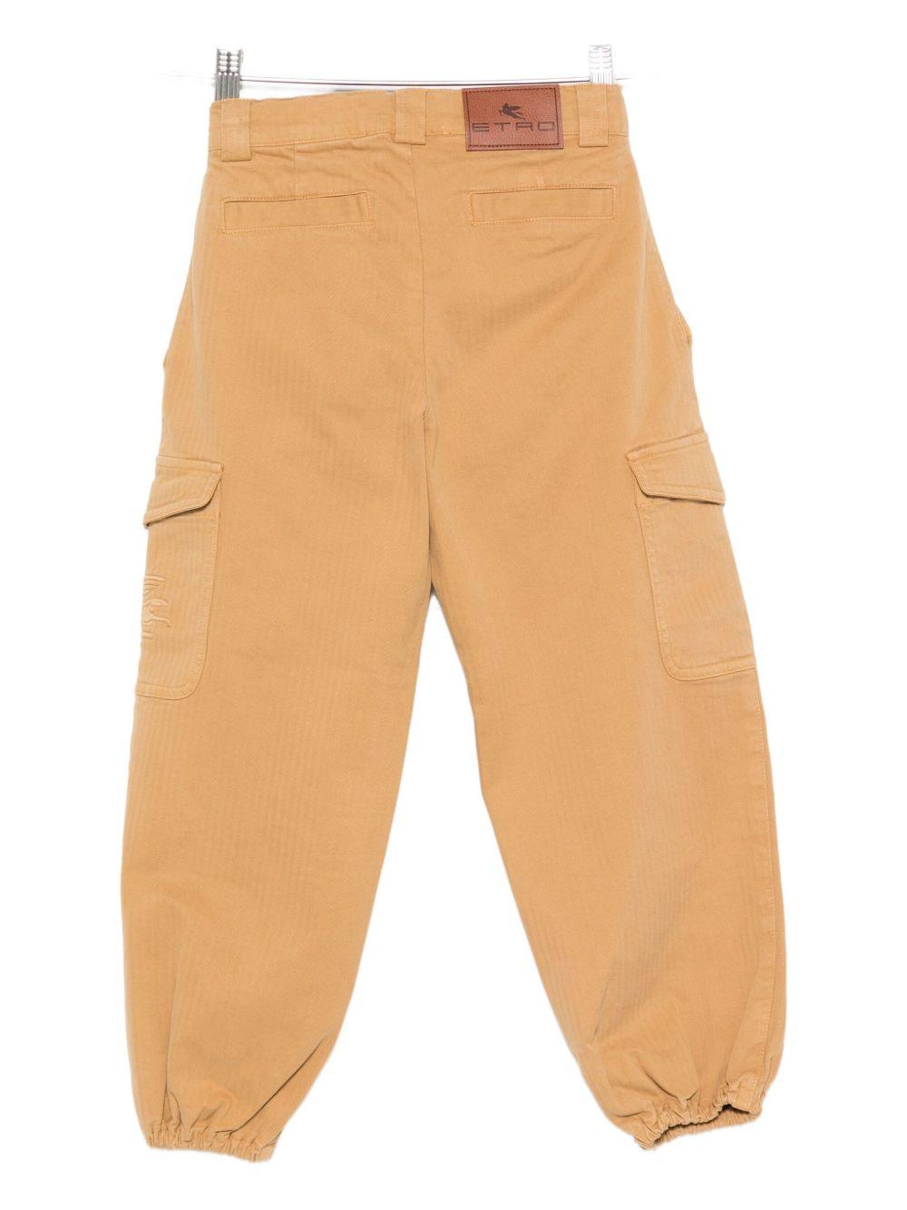 Pantaloni cargo per bambino ETRO KIDS marroni con motivo Pegaso - Rubino Kids