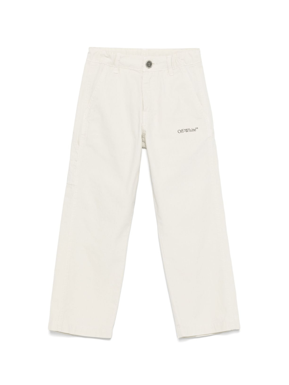 Pantaloni con logo per bambino Off - White Kids grigio con passanti - Rubino Kids