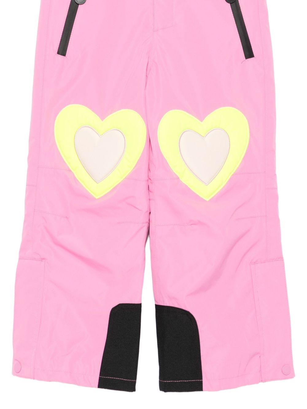 Pantaloni da sci per bambina Stella McCartney Kids rosa con bretelle - Rubino Kids