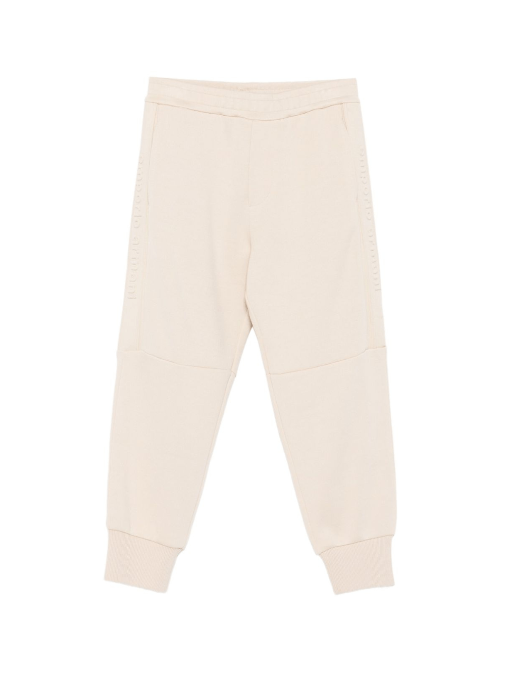 Pantaloni da tuta per bambino Emporio Armani Kids beige con logo - Rubino Kids
