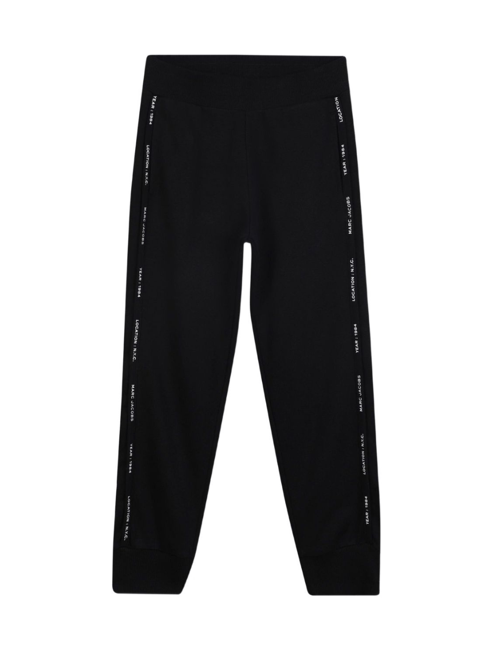 Pantaloni dritti per bambina The Marc Jacobs Kids nero in cotone biologico - Rubino Kids