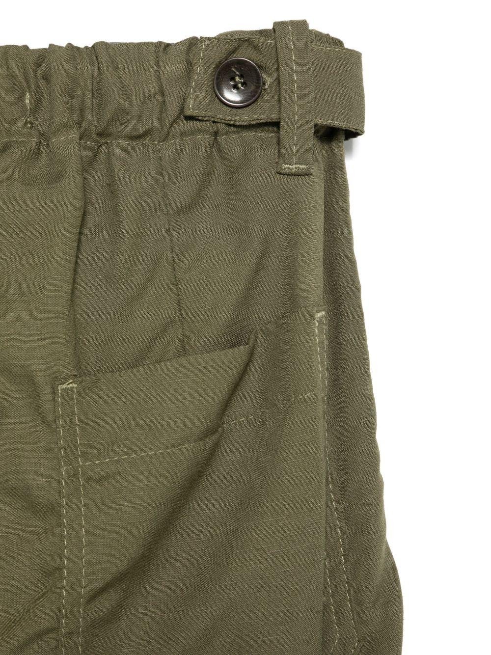 Pantaloni dritti per bambino Paolo Pecora Kids verde con coulisse - Rubino Kids