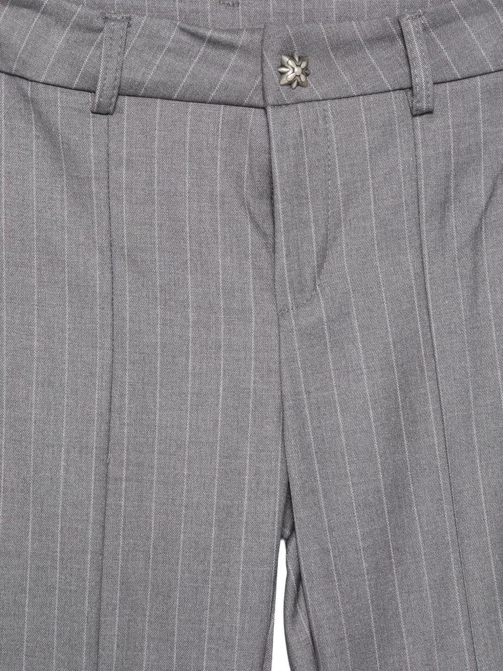 Pantaloni gessati per bambina John Richmond Junior grigi con decorazione sul retro - Rubino Kids