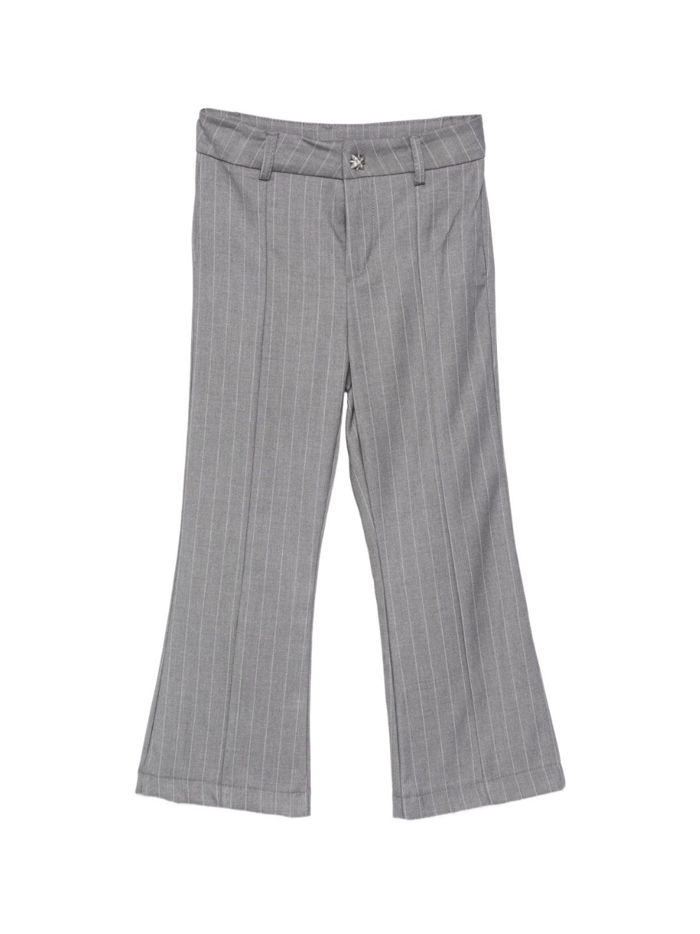 Pantaloni gessati per bambina John Richmond Junior grigi con decorazione sul retro - Rubino Kids