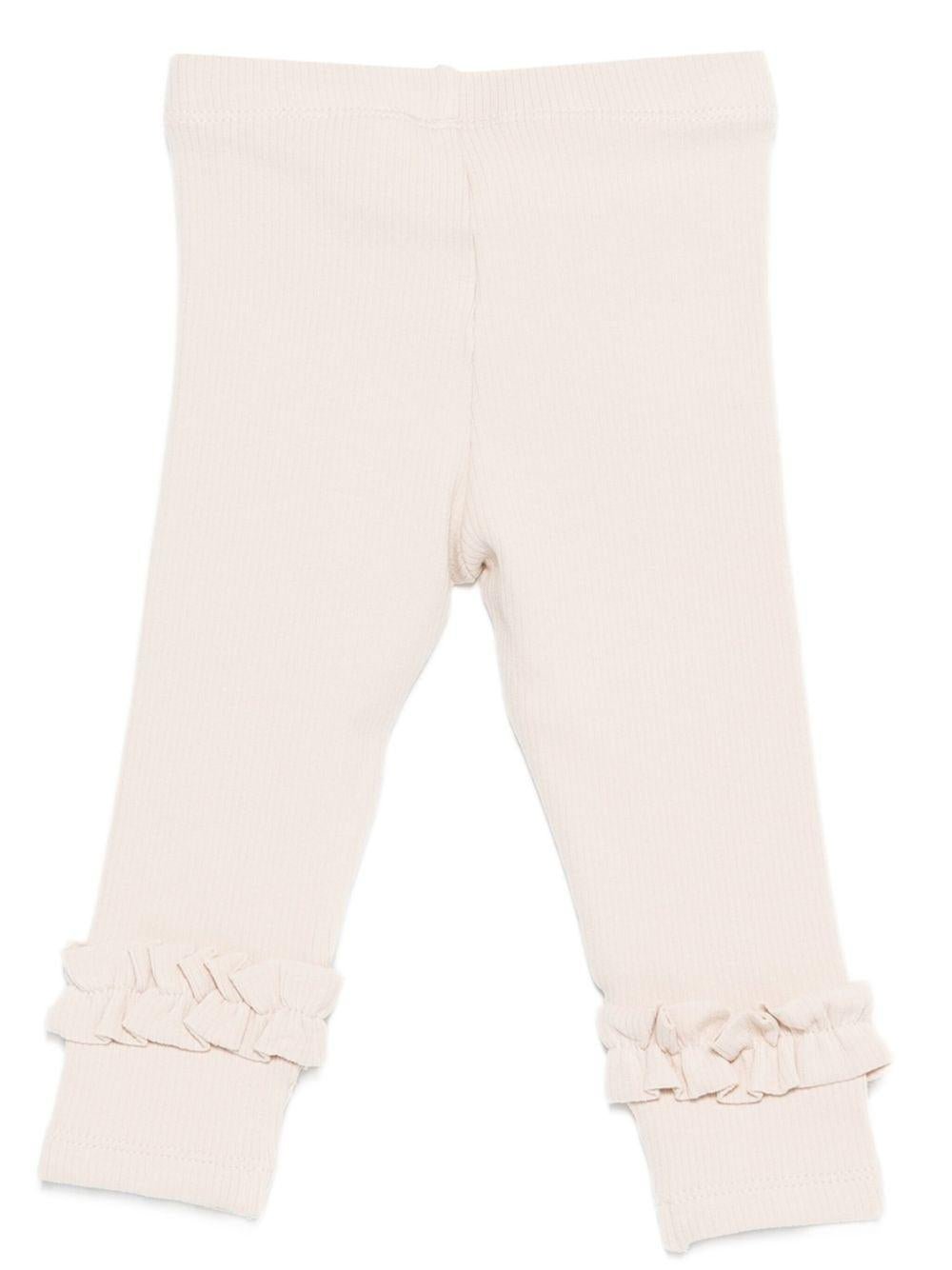 Pantaloni Marit per neonata DONSJE beige con ruches - Rubino Kids