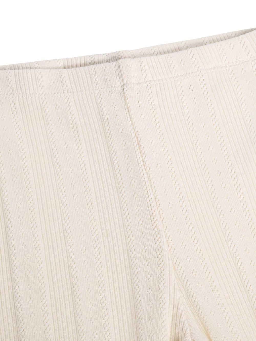 Pantaloni Noella per bambina Molo beige con ruches - Rubino Kids