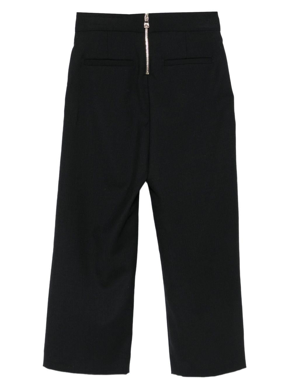 Pantaloni per bambina Balmain Kids neri con bottoni - Rubino Kids