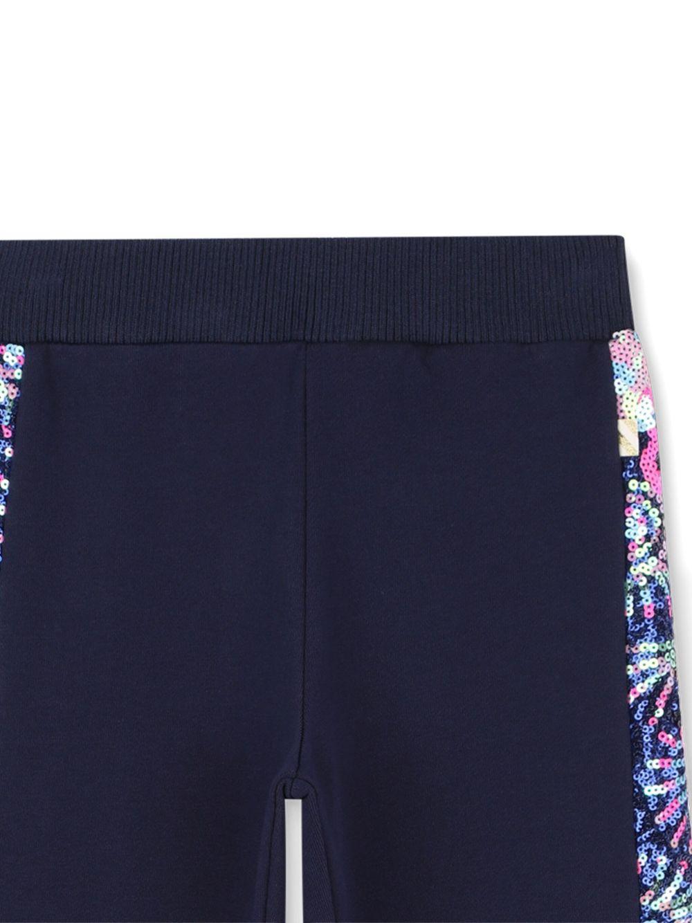 Pantaloni per bambina Billieblush blu con paillettes - Rubino Kids