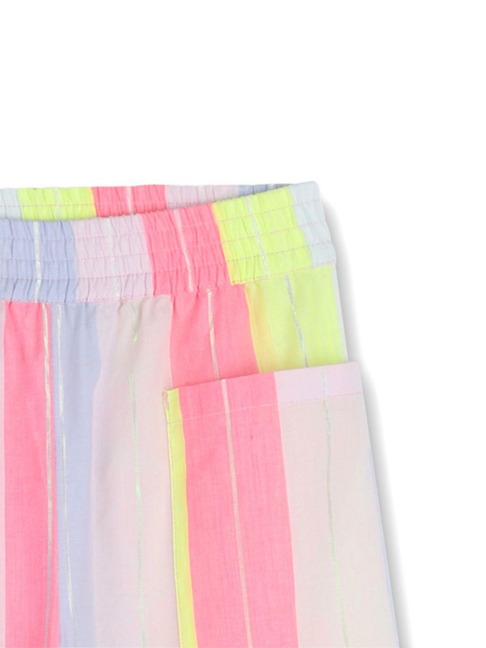 Pantaloni per bambina Billieblush multicolore a righe - Rubino Kids
