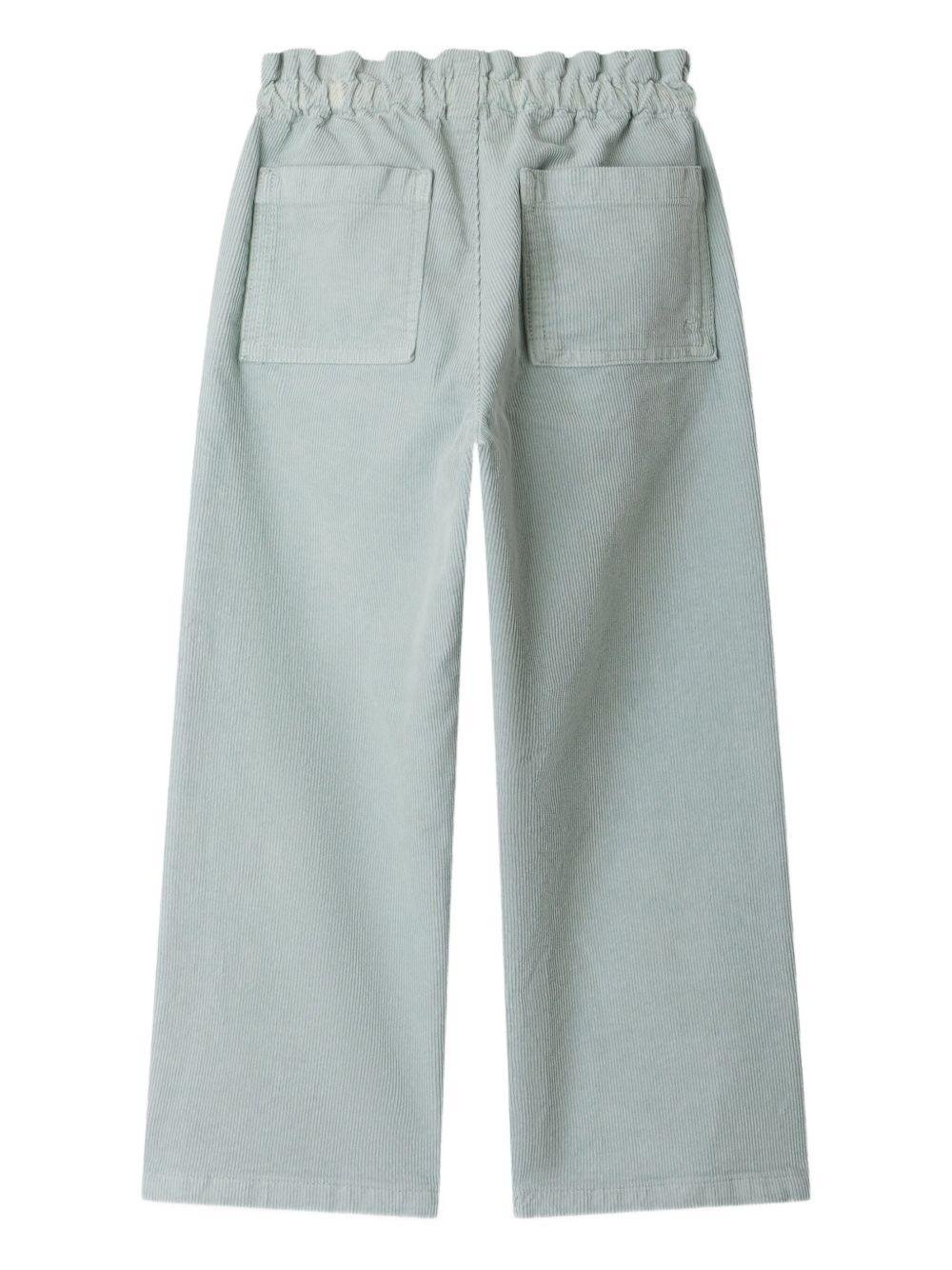 Pantaloni per bambina Bonpoint verde con vita elasticizzata - Rubino Kids