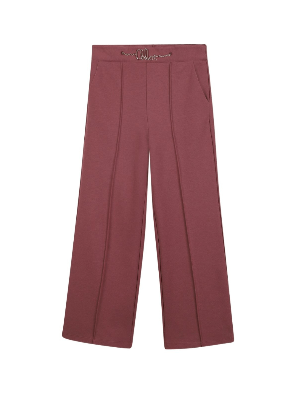 Pantaloni per bambina Chloé Kids rosso con piega - Rubino Kids