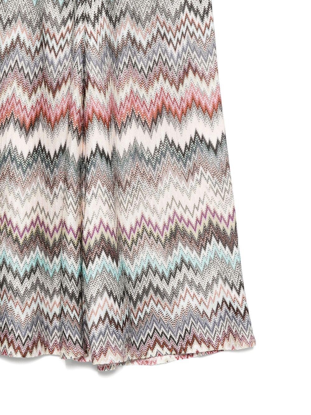 Pantaloni per bambina Missoni Kids multicolore con motivo zig zag - Rubino Kids