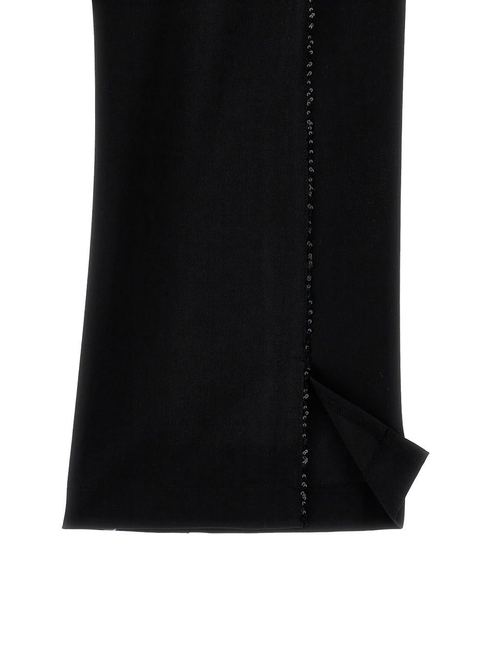 Pantaloni per bambina Monnalisa neri con tasca posteriore sagomata - Rubino Kids