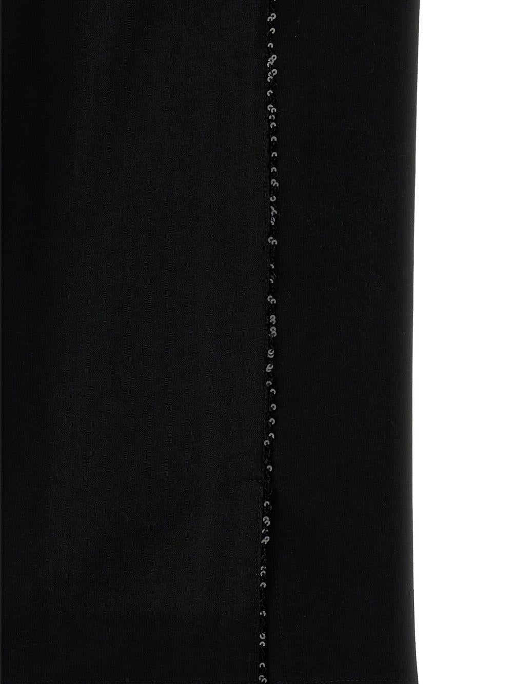 Pantaloni per bambina Monnalisa neri con tasca posteriore sagomata - Rubino Kids