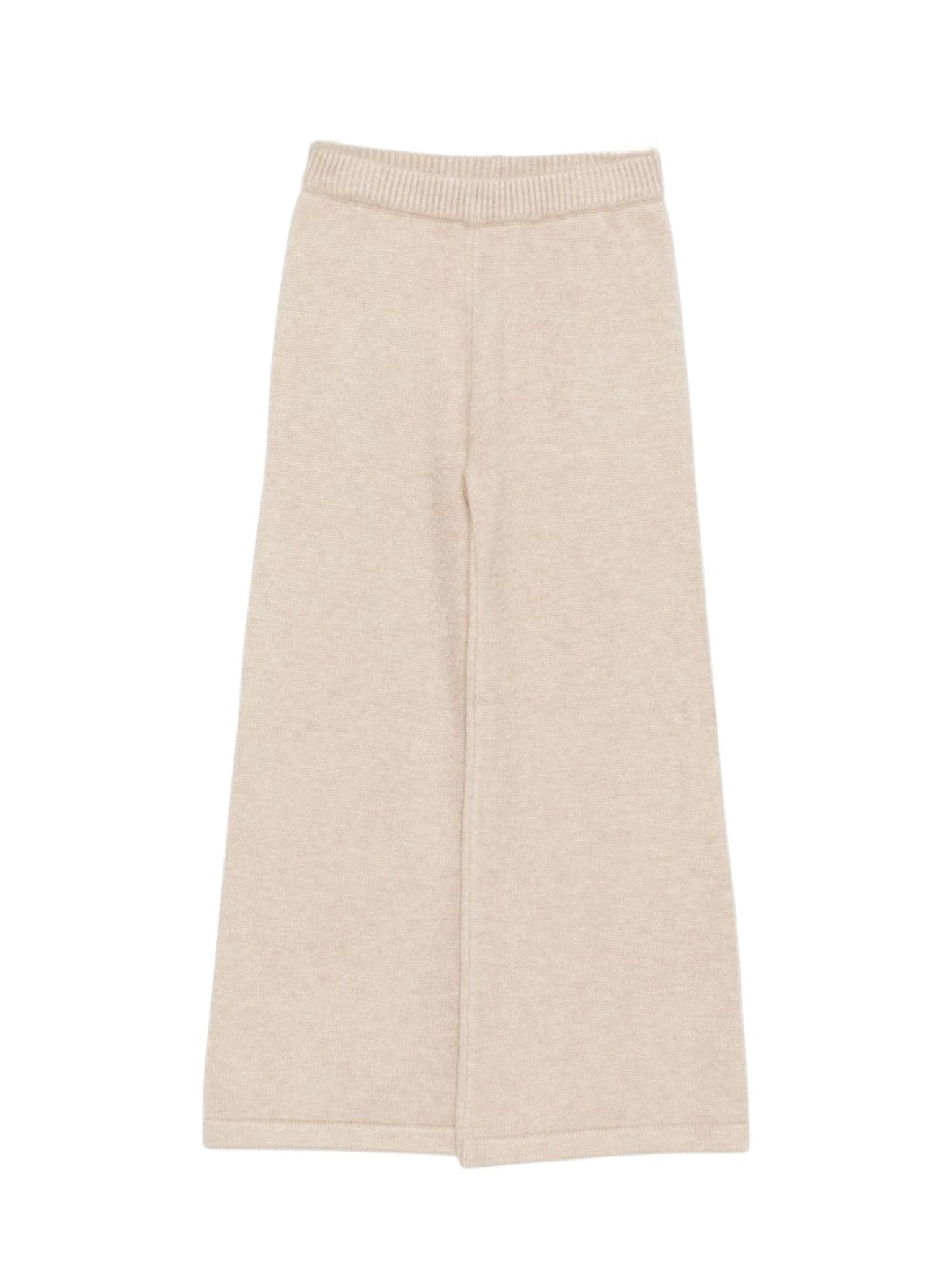 Pantaloni per bambina Philosophy Di Lorenzo Serafini Kids beige a gamba larga - Rubino Kids