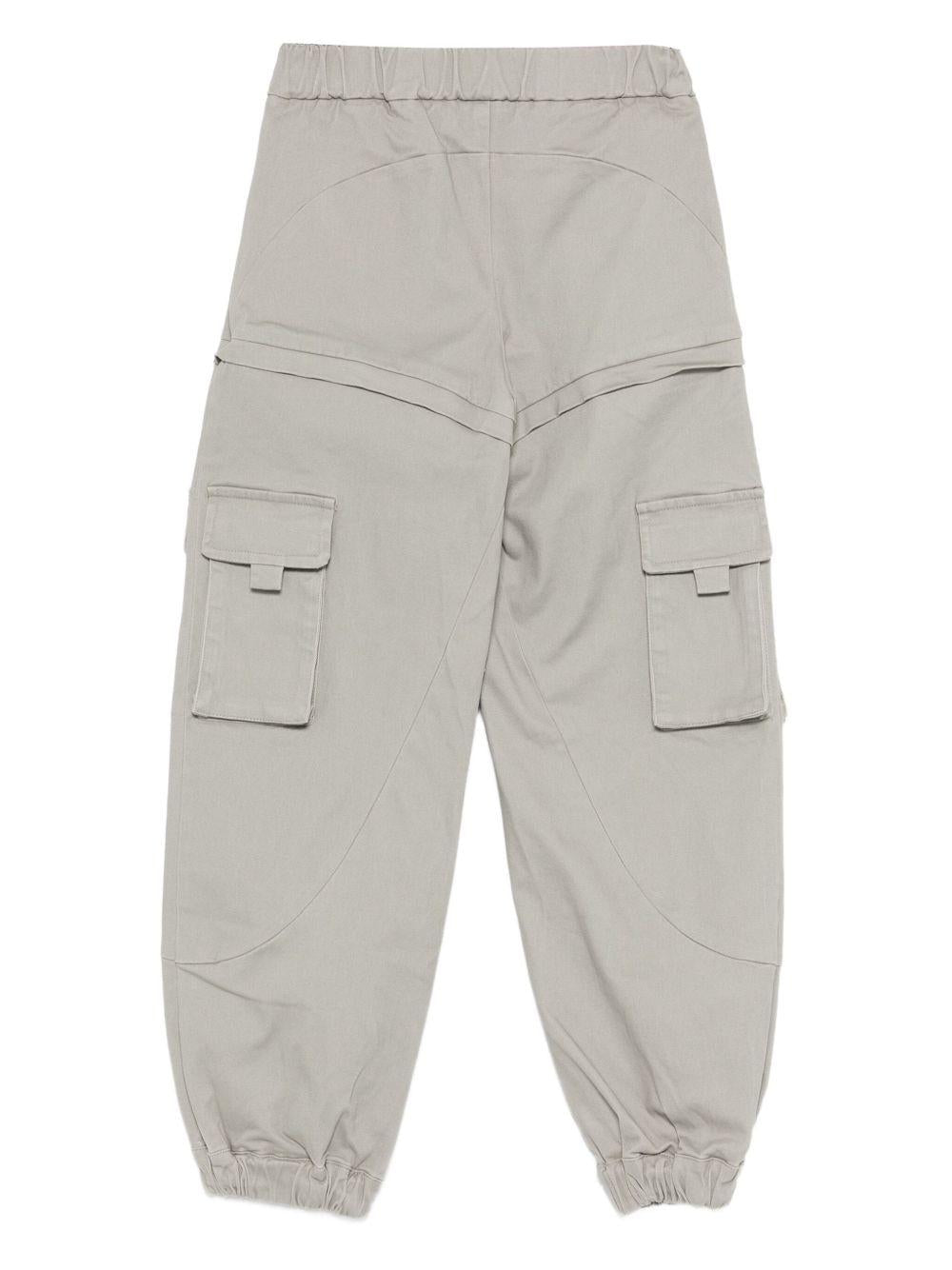 Pantaloni per bambina Pinko Kids grigio design cargo - Rubino Kids