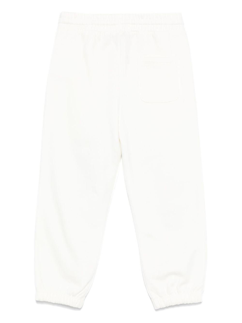 Pantaloni per bambina Stella McCartney Kids bianco a fiori con coulisse - Rubino Kids