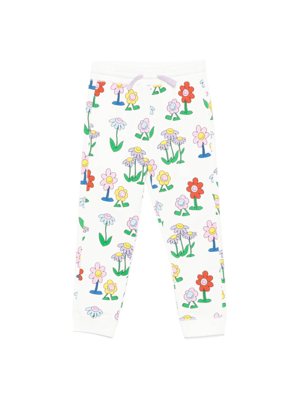 Pantaloni per bambina Stella McCartney Kids bianco con coulisse - Rubino Kids