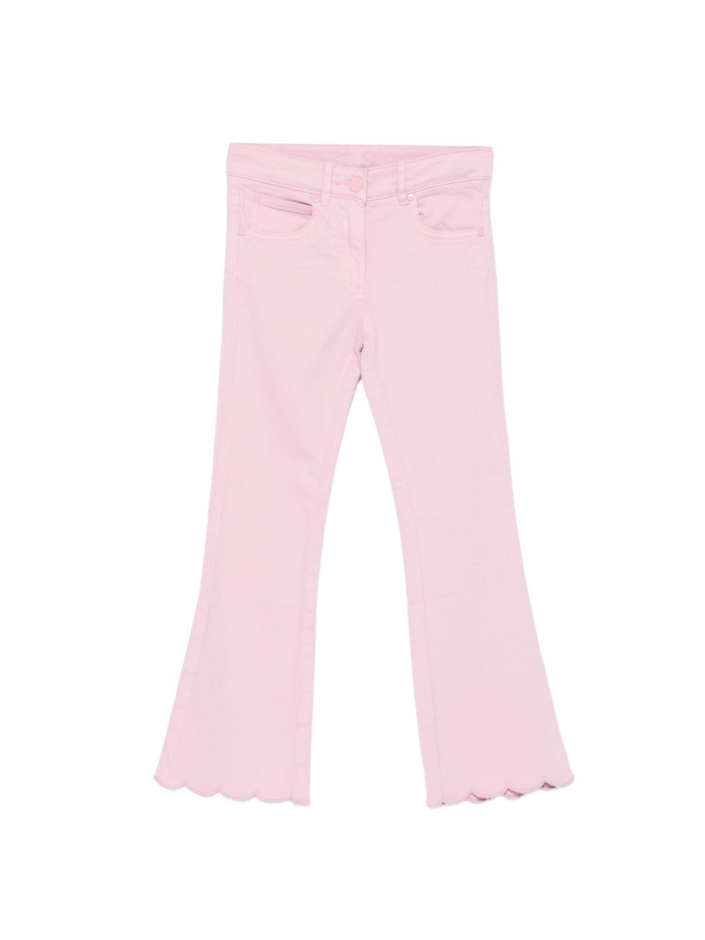 Pantaloni per bambina Stella McCartney Kids rosa con orlo smerlato - Rubino Kids
