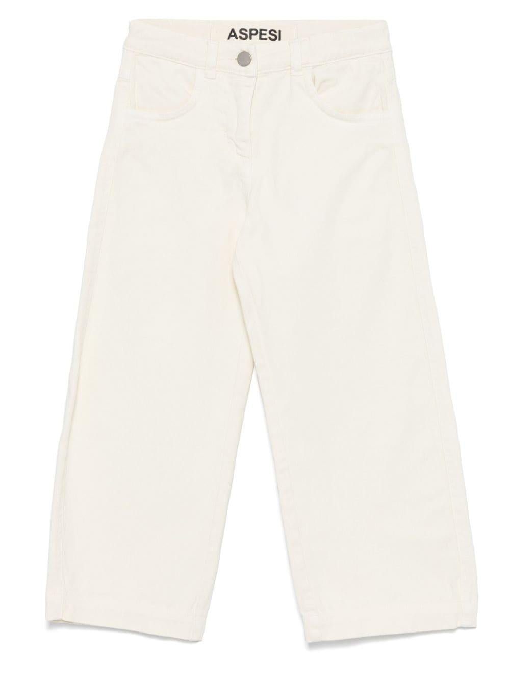Pantaloni per bambino Aspesi Kids bianco con design dritto - Rubino Kids