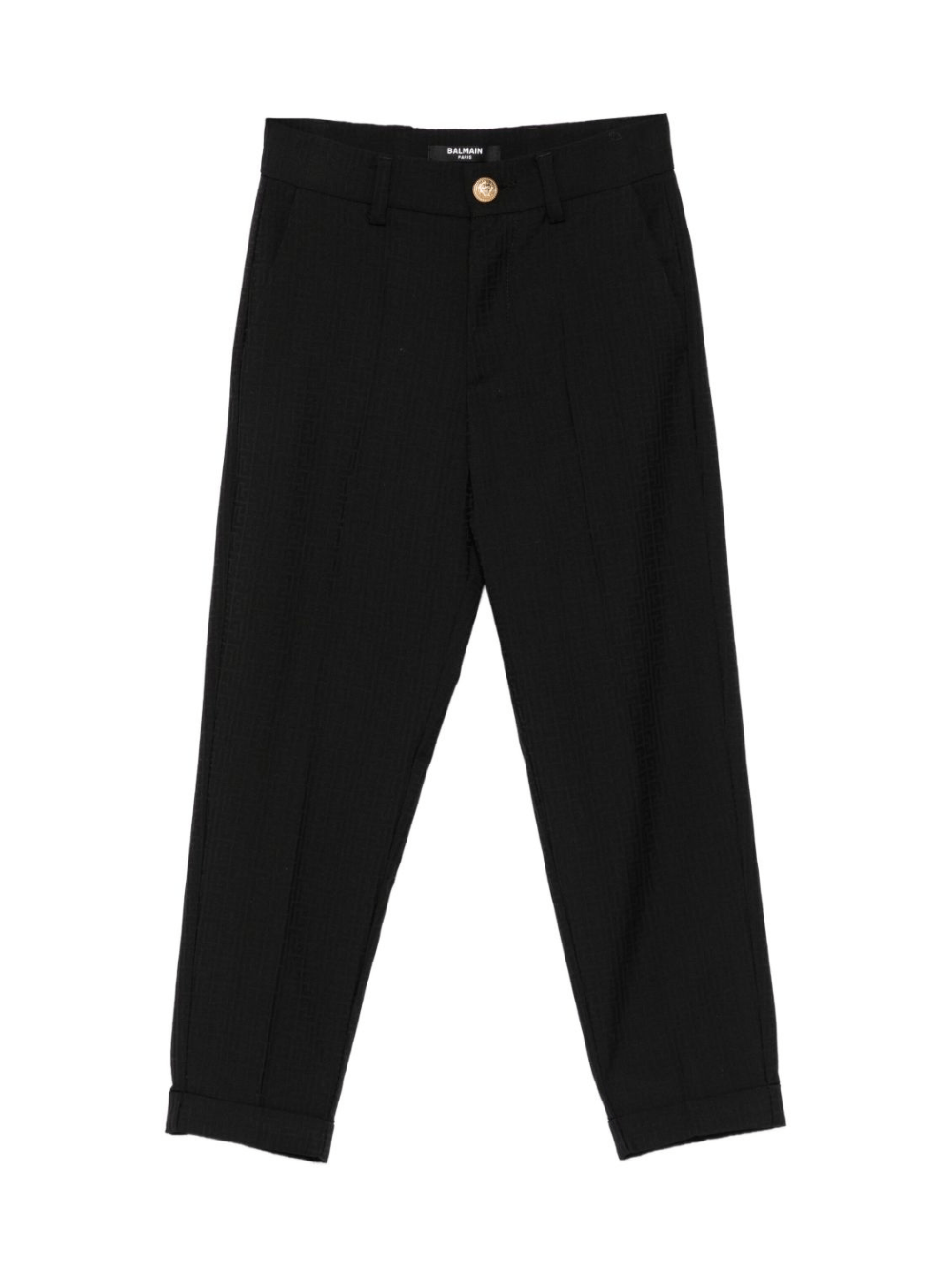 Pantaloni per bambino Balmain Kids nero in lana vergine - Rubino Kids