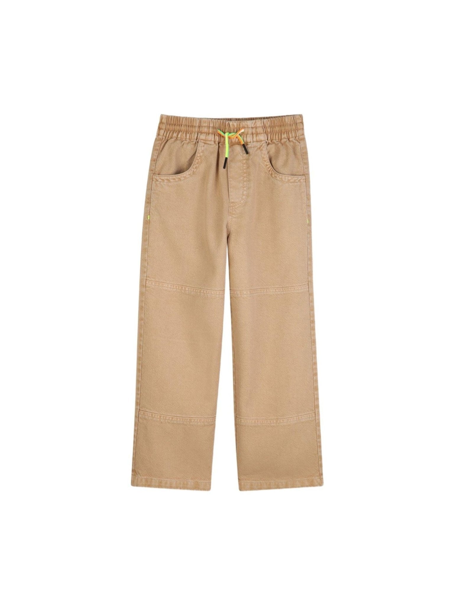 Pantaloni per bambino Billieblush beige con coulisse - Rubino Kids