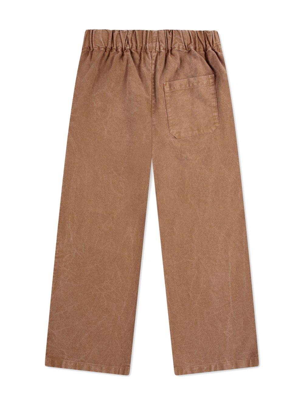 Pantaloni per bambino Bobo Choses marrone con logo - Rubino Kids