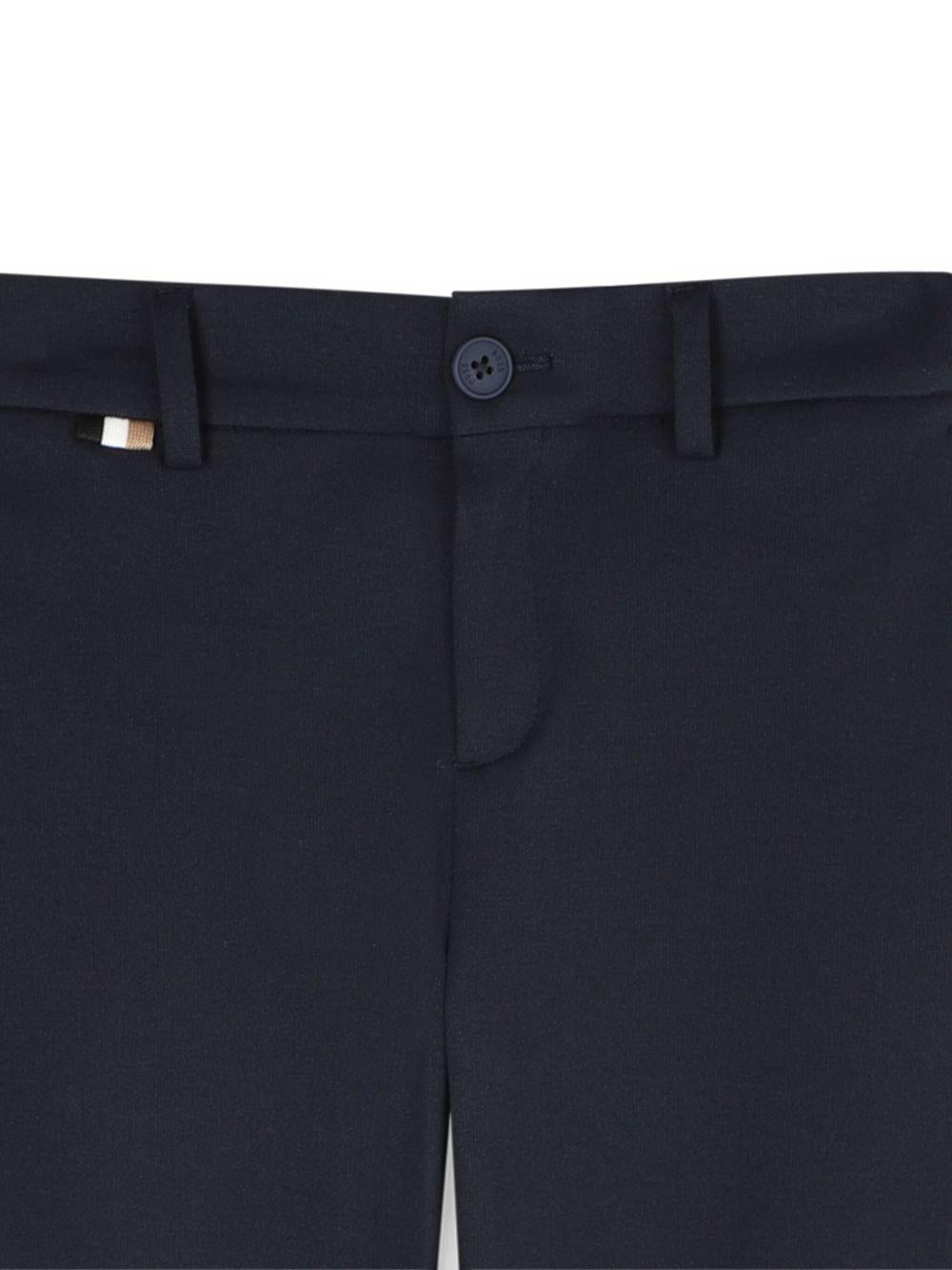 Pantaloni per bambino BOSS Kids blu con logo - Rubino Kids
