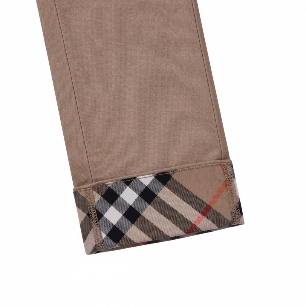 Pantaloni per bambino Burberry Kids beige con finiture con caratteristico motivo Vintage Check - Rubino Kids