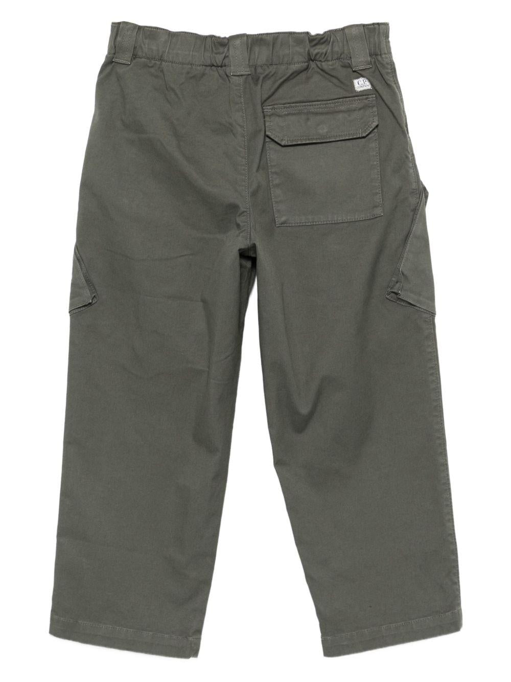 Pantaloni per bambino C.P. Company Kids verde con tasche cargo - Rubino Kids