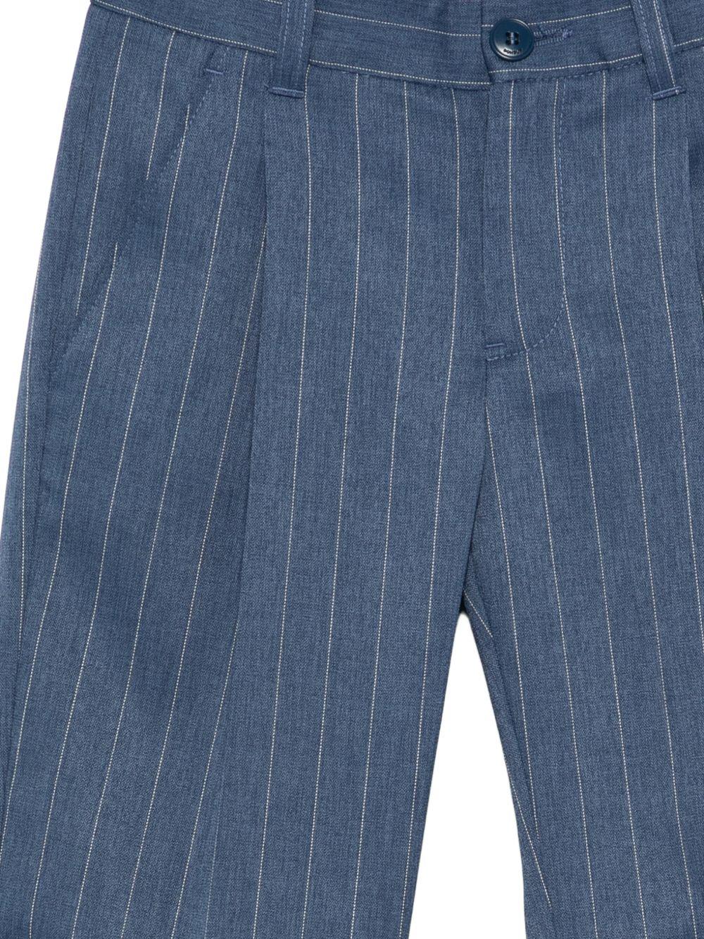 Pantaloni per bambino DONDUP Kids blu con motivo gessato - Rubino Kids
