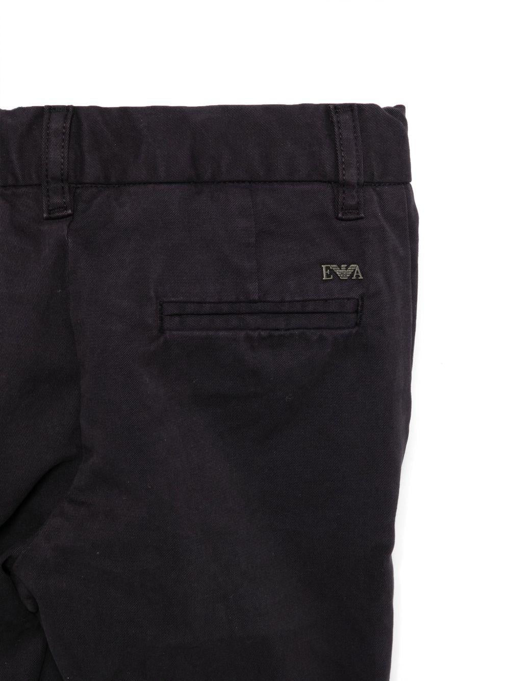 Pantaloni per bambino Emporio Armani Kids blu con taglio dritto - Rubino Kids