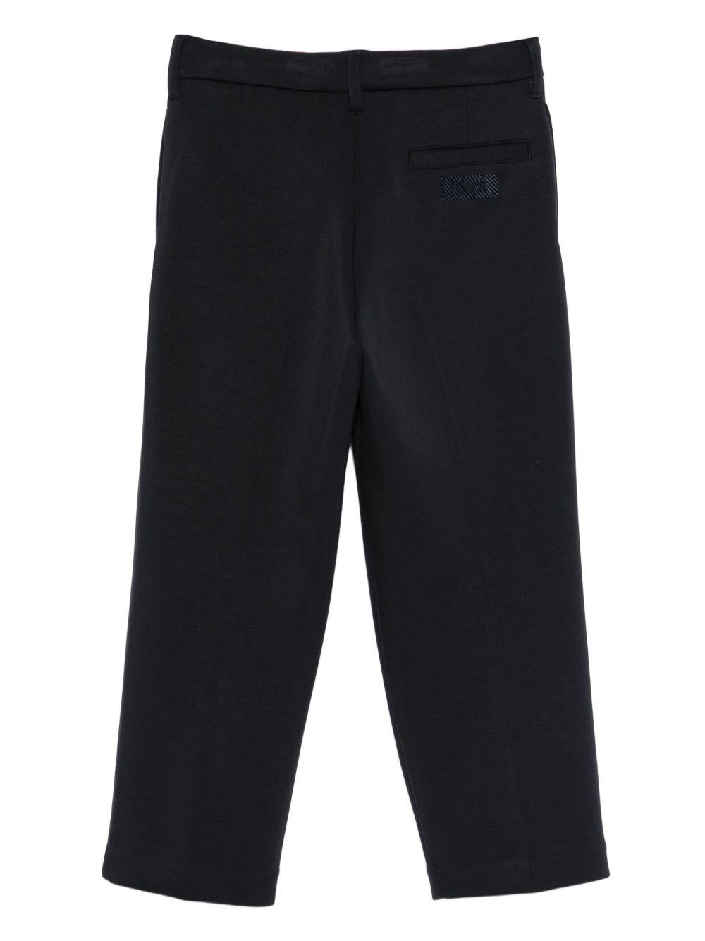 Pantaloni per bambino Emporio Armani Kids blu con tasche anteriori a filetto - Rubino Kids