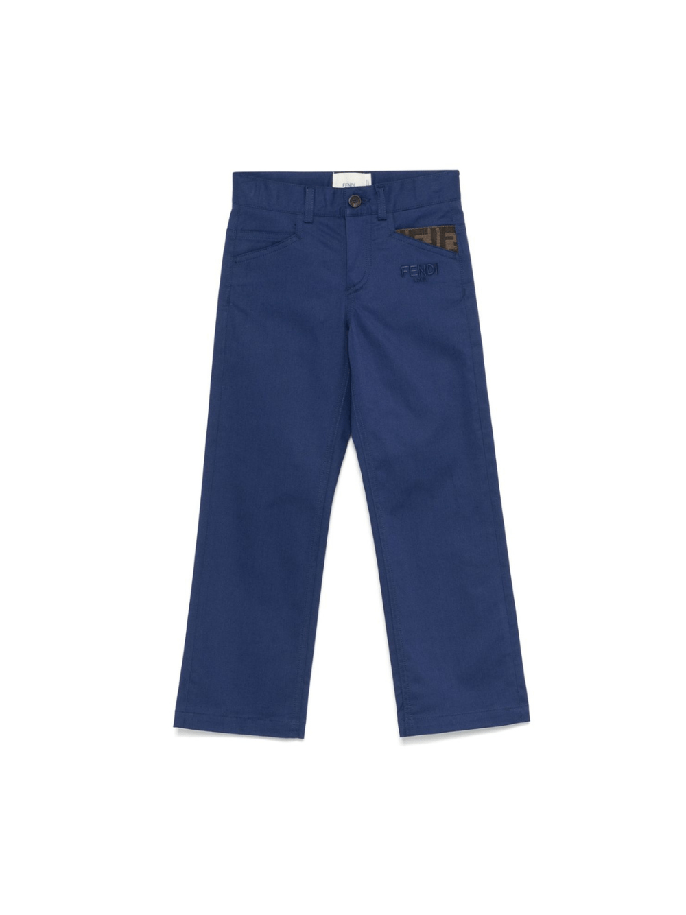 Pantaloni per bambino Fendi Kids blu con taglio dritto - Rubino Kids