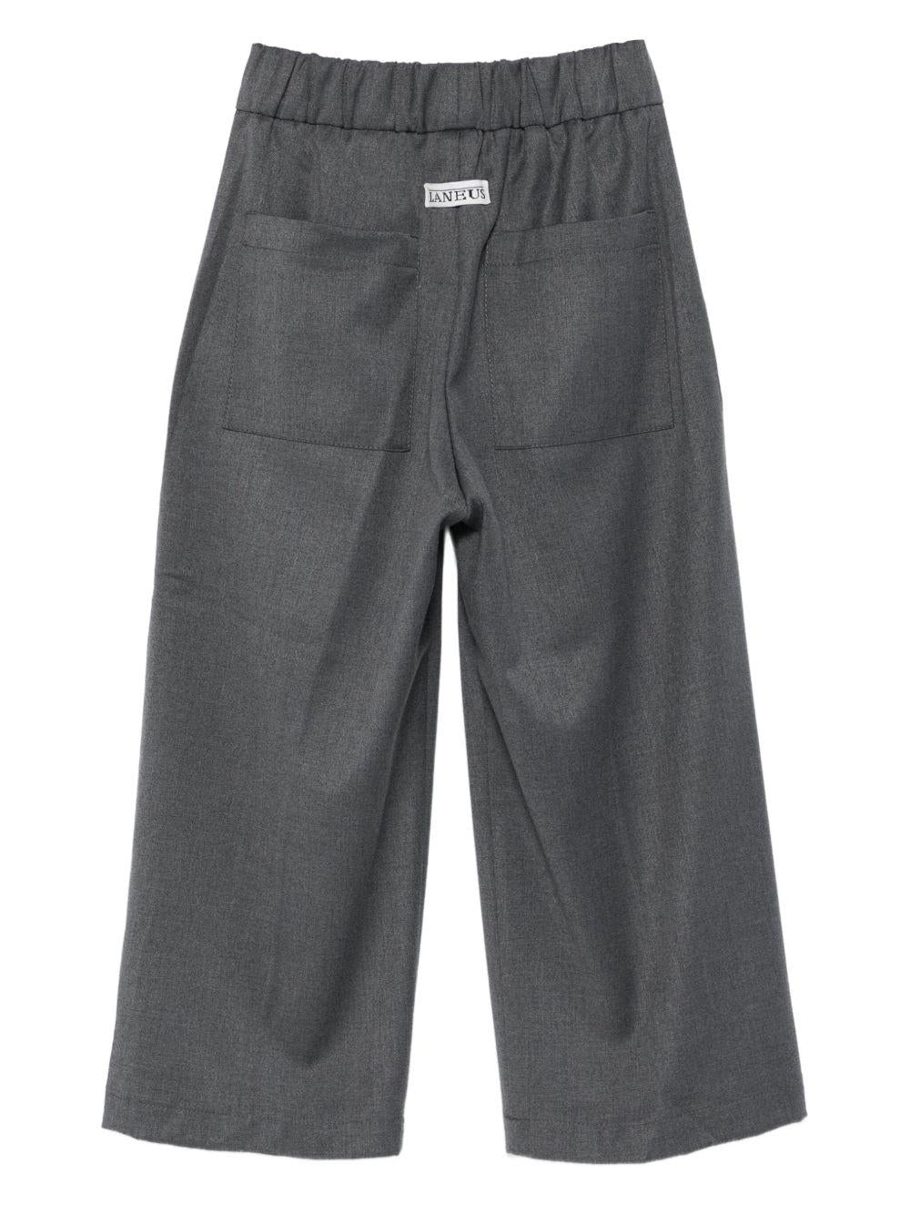 Pantaloni per bambino Laneus Kids grigi con tasche posteriori applicate - Rubino Kids