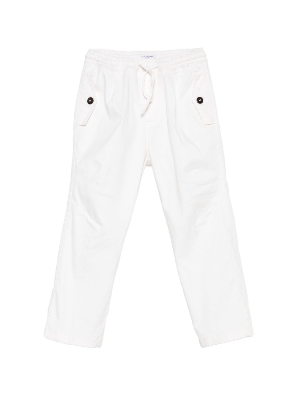 Pantaloni per bambino Paolo Pecora Kids bianco con coulisse - Rubino Kids