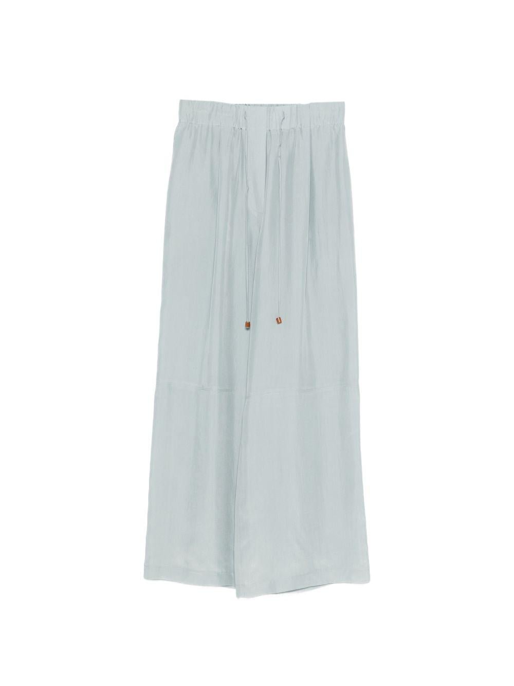 Pantaloni per donna Alysi azzurri con elastico in vita - Rubino Kids