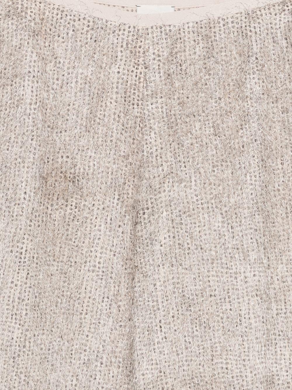 Pantaloni per donna Alysi beige con decorazione frange - Rubino Kids