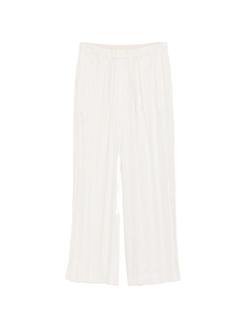 Pantaloni per donna Alysi beige con design plissettato - Rubino Kids