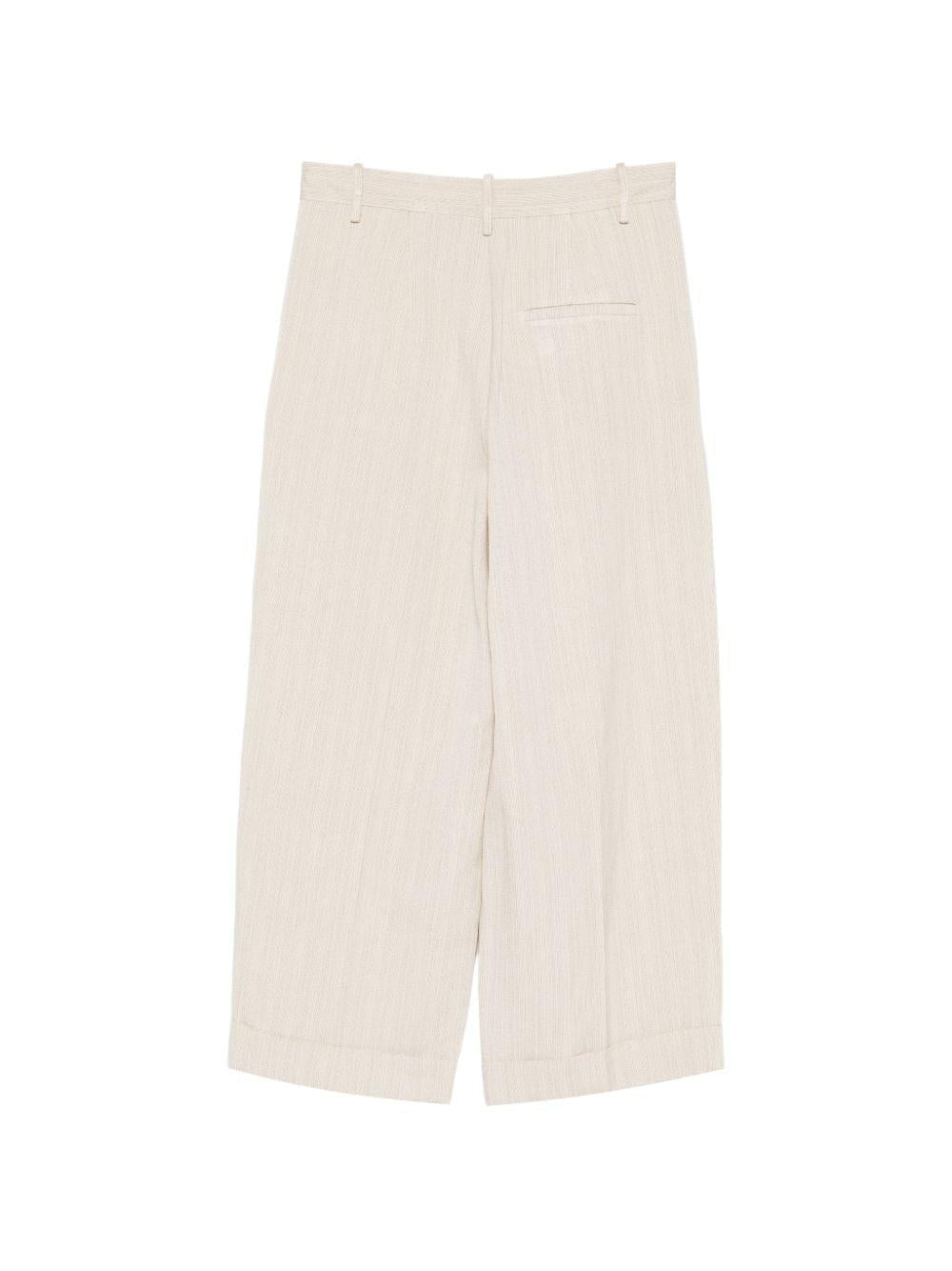 Pantaloni per donna Alysi beige con orlo risvoltato - Rubino Kids