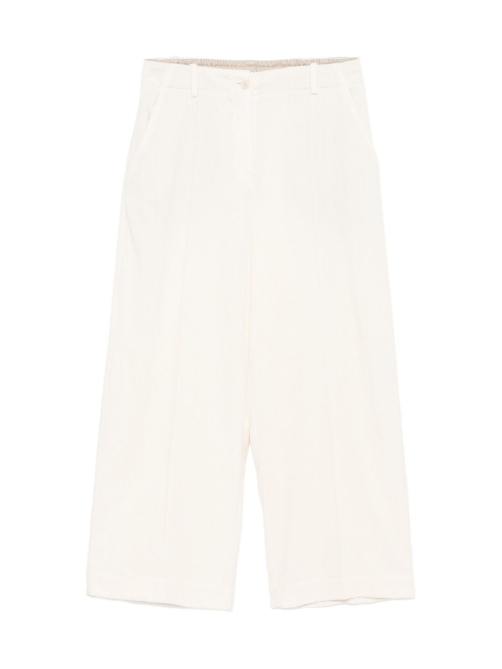 Pantaloni per donna ALYSI bianchi con chiusura frontale con bottoni - Rubino Kids