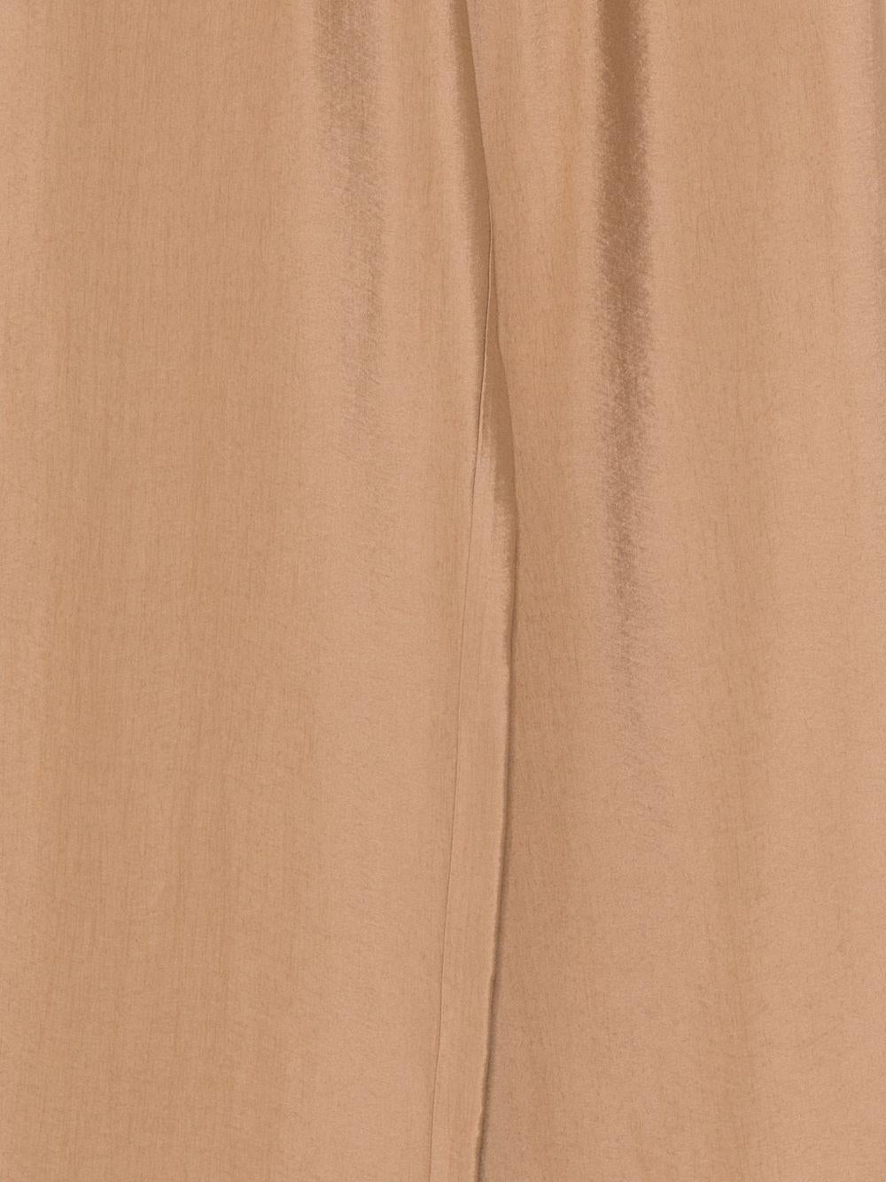 Pantaloni per donna Alysi marroni con tasche a filetto - Rubino Kids