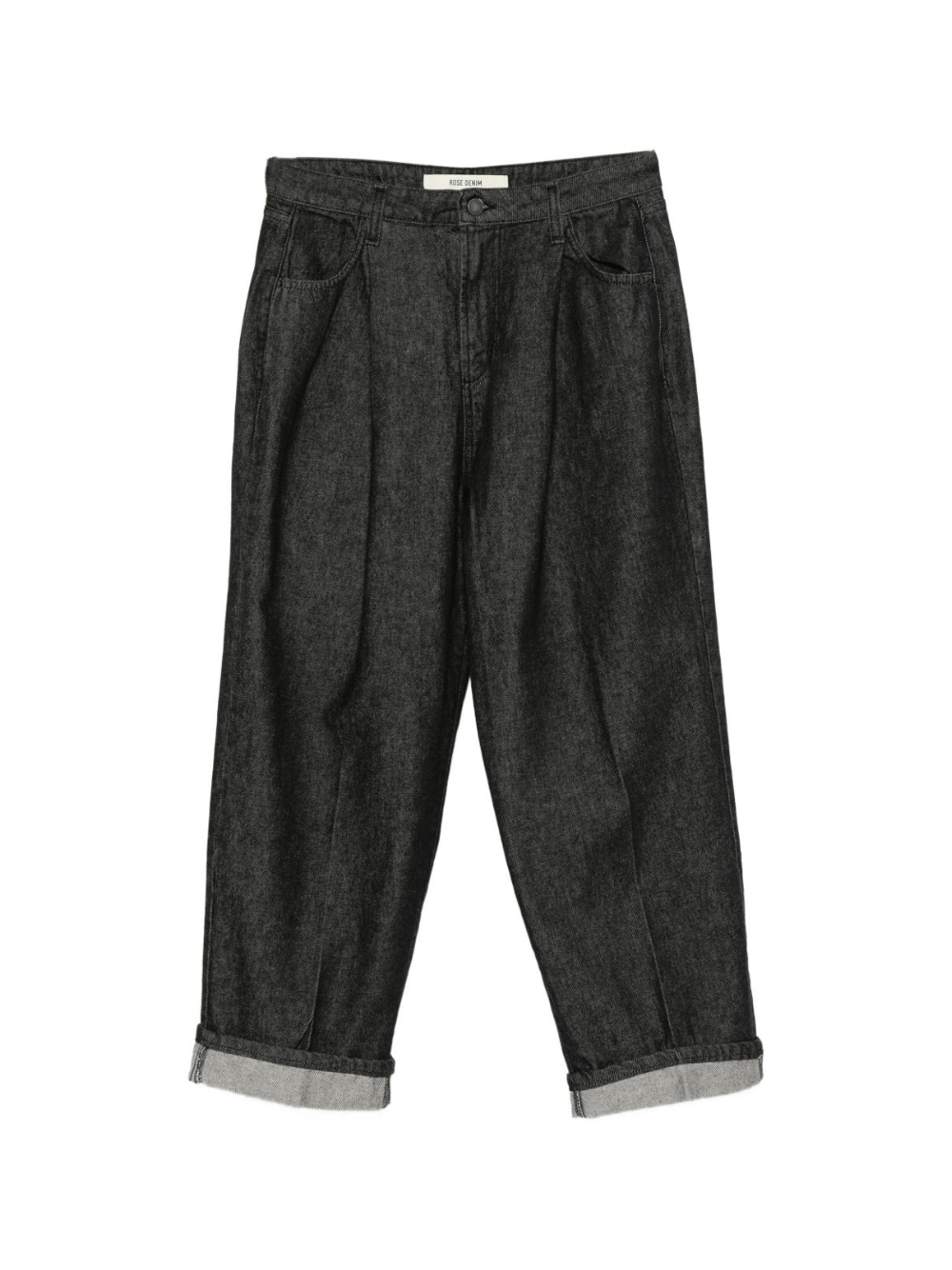 Pantaloni per donna Merci neri con dettagli plissettati - Rubino Kids