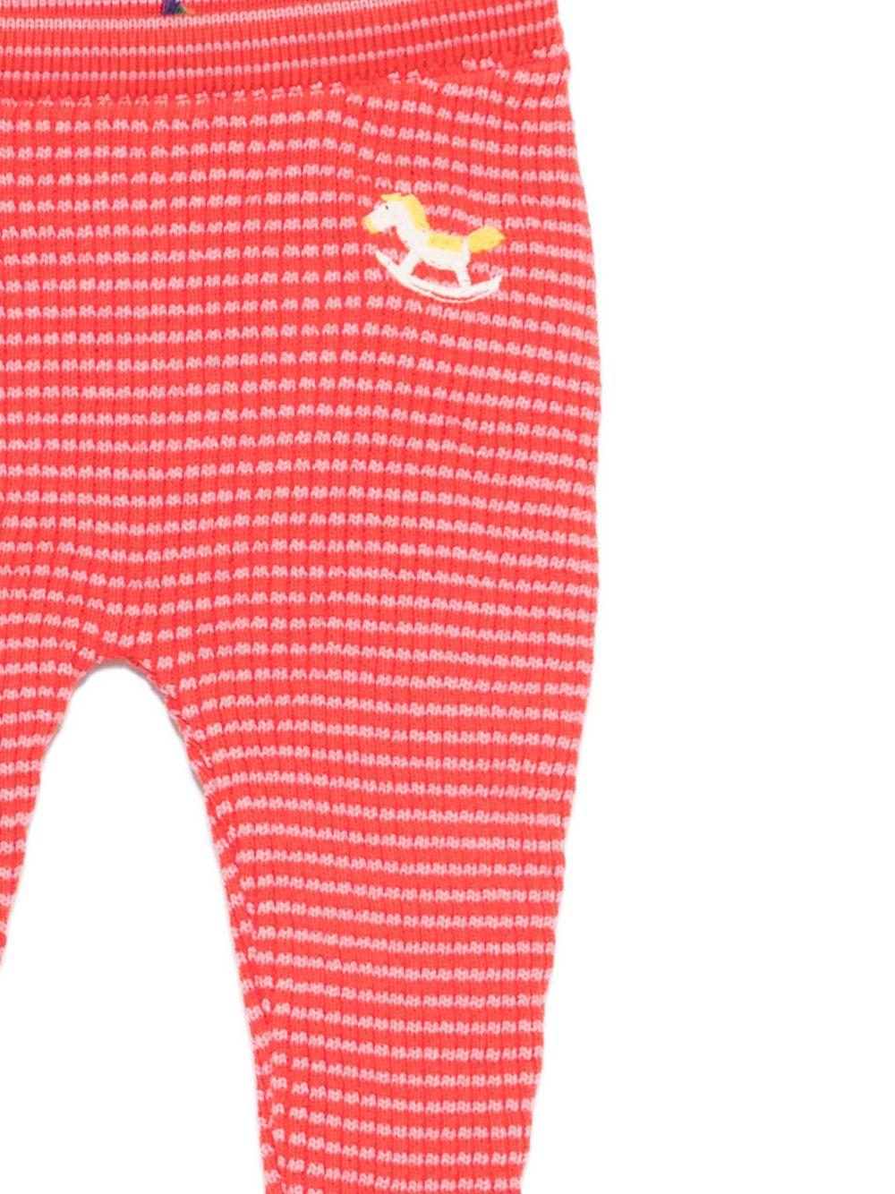Pantaloni per neonata Bobo Choses rossi con motivo a forma di cavallo a dondolo - Rubino Kids