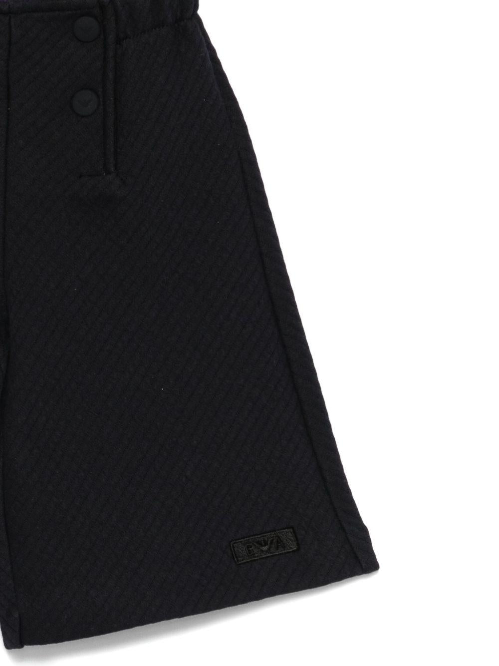 Pantaloni per neonata Emporio Armani Kids blu con bottoni testurizzati - Rubino Kids