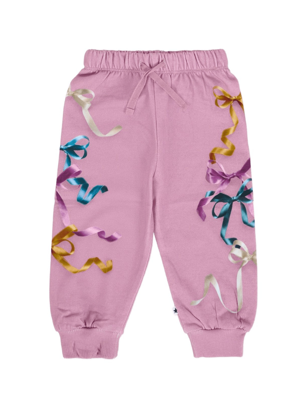 Pantaloni per neonata Molo rosa con stampa nastro - Rubino Kids